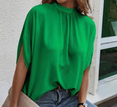 FallStil® - Trendy effen top met korte mouwen 