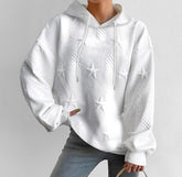 SpringStil® - Wit effen sweatshirt met lange mouwen