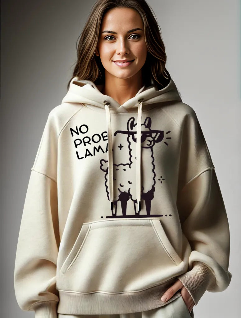 Probleemloze lama-hoodie