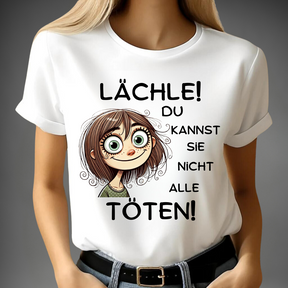 Humoristisch glimlacht-shirt