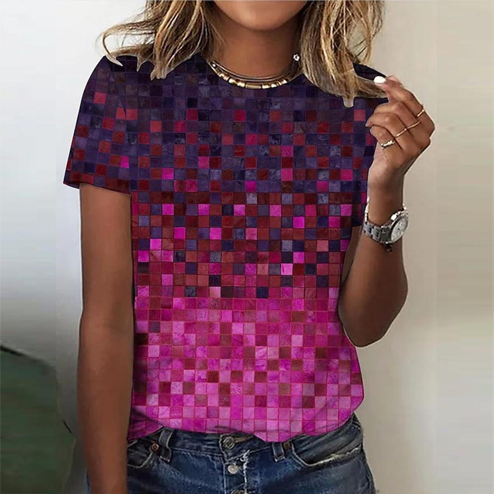 PureWear® - Fuchsia kleurbloktop met korte mouwen