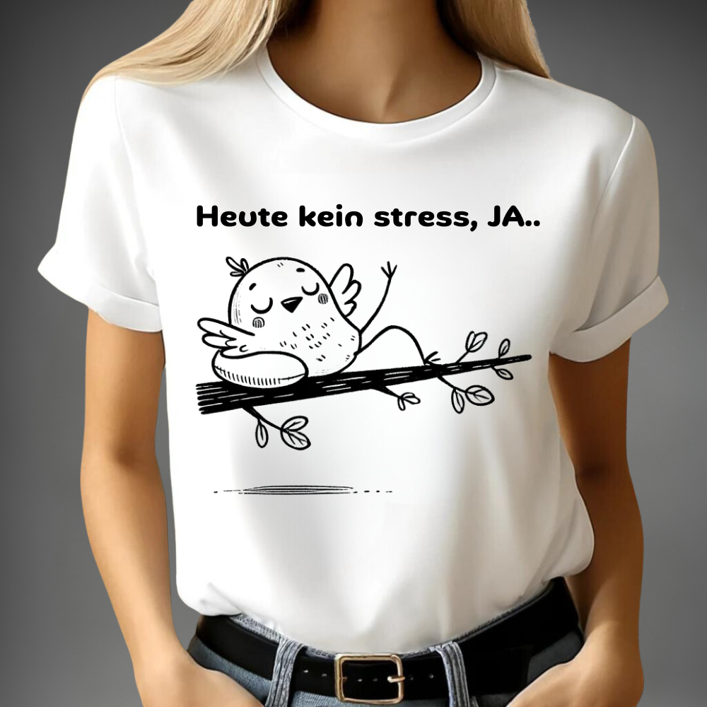 Ontspannen vogel-T-shirt