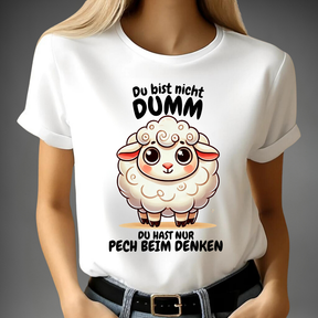 Schapen met pechshirt