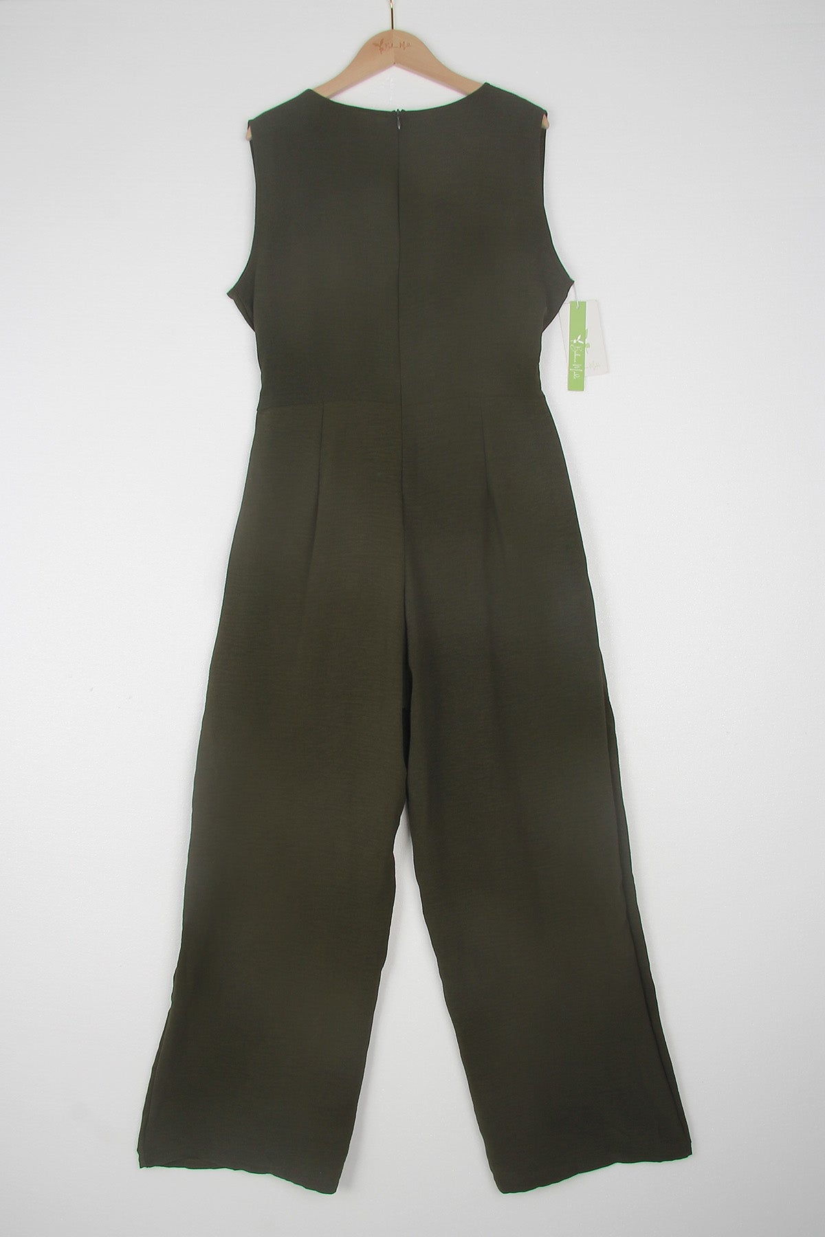 Olijfgroene glamour jumpsuit