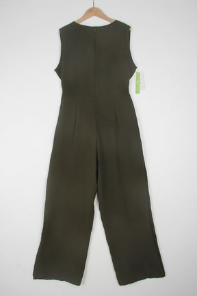 Olijfgroene glamour jumpsuit