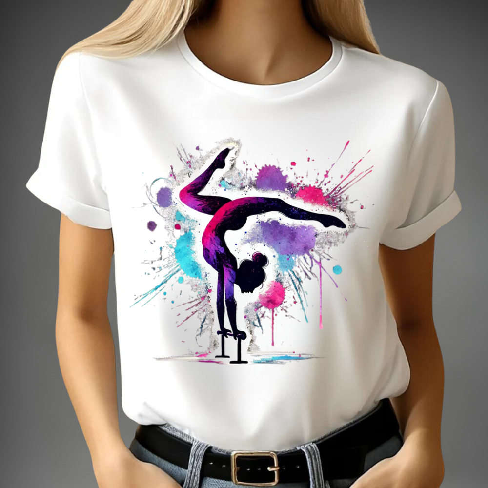 T-shirt "Kleurexplosie Acrobatiek".