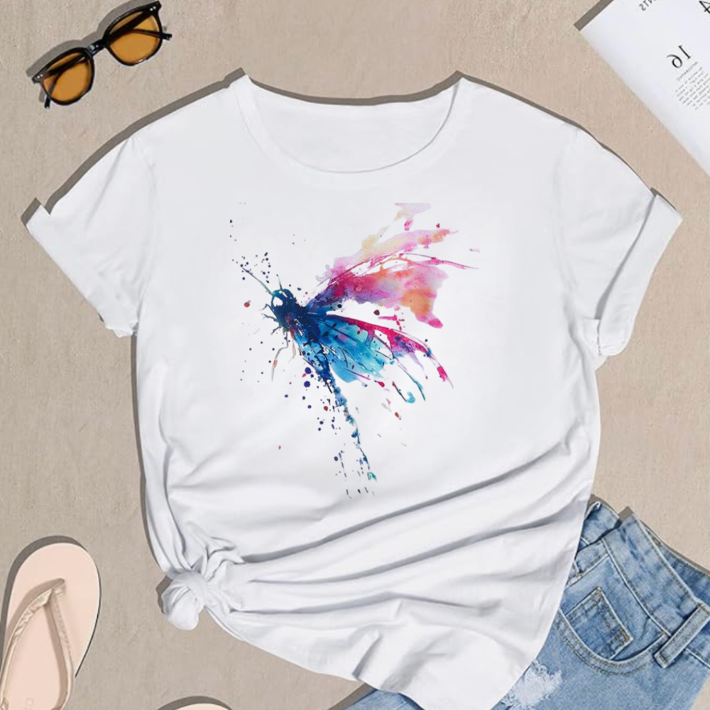 Aquarel vlinder T-shirt