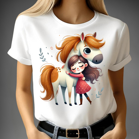 Vriendschap T-shirt voor meisje en pony