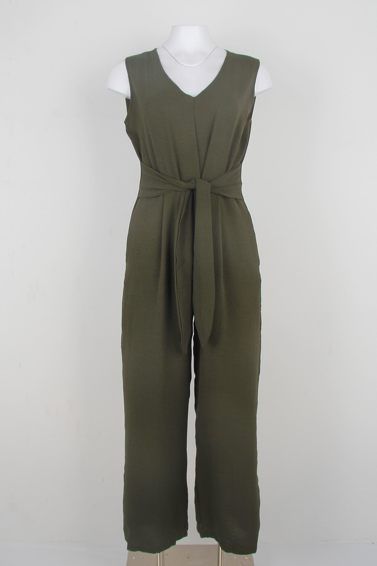 Olijfgroene glamour jumpsuit