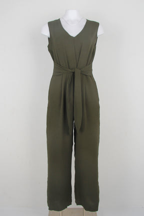 Olijfgroene glamour jumpsuit