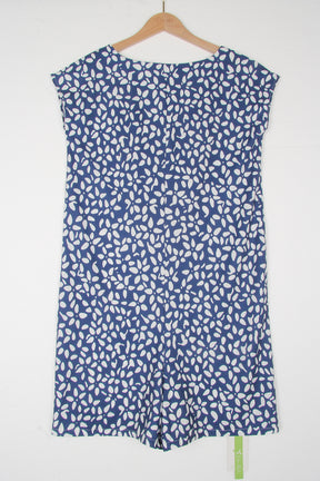 Jumpsuit met marineblauw patroon