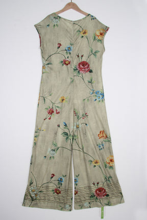 Retro jumpsuit met bloemenprint