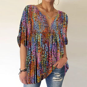 Stijlvolle kleurexplosie blouse