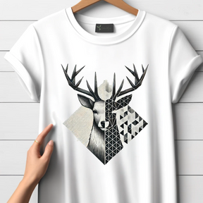 Geometrisch herten-shirt