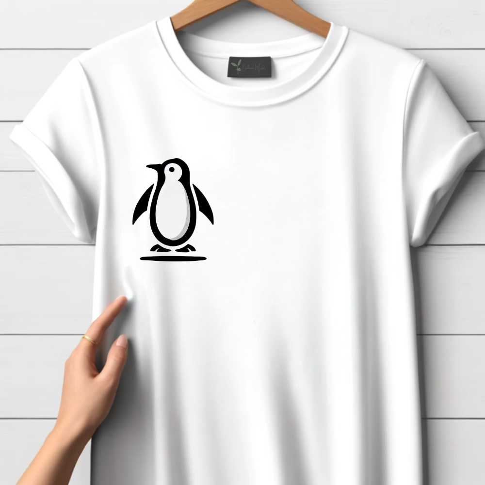 Minimalistisch pinguïn t-shirt