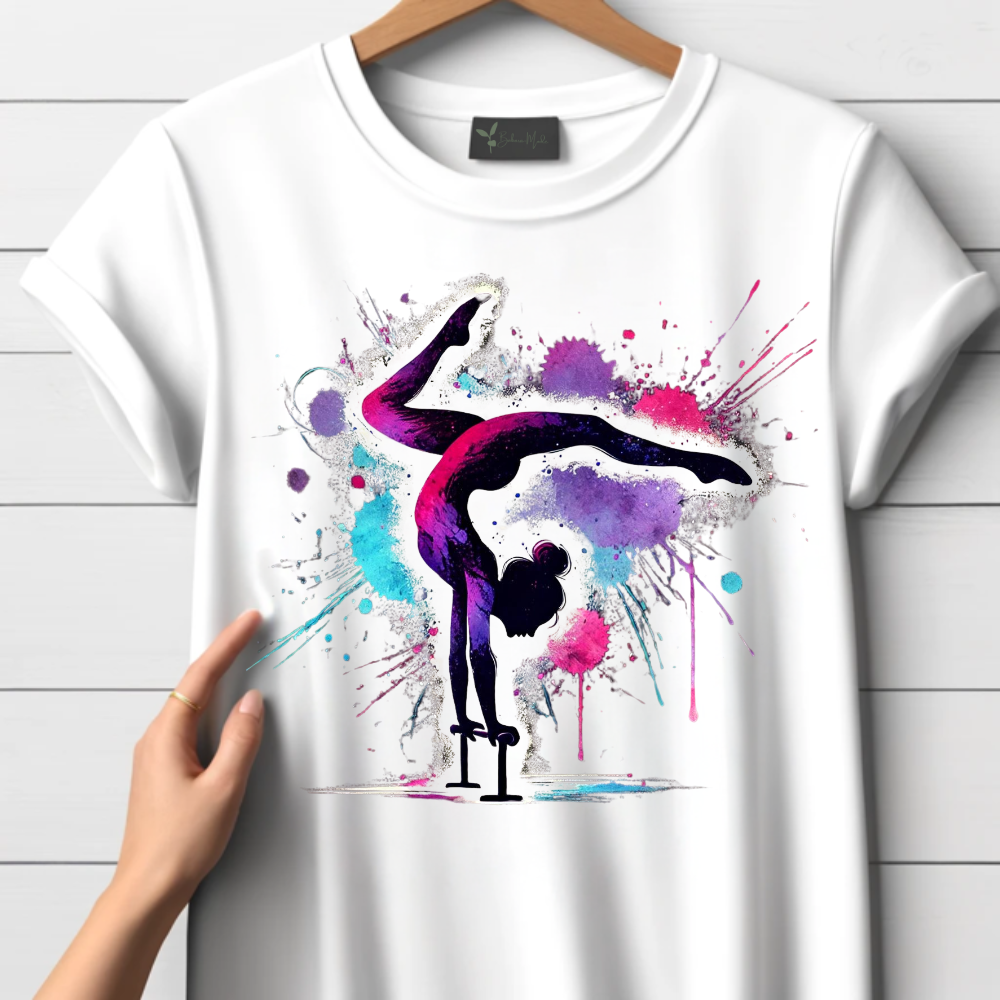 T-shirt "Kleurexplosie Acrobatiek".