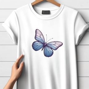 Blauw vlinder t-shirt