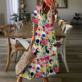 Maxi-jurk met bloemen-elegantie