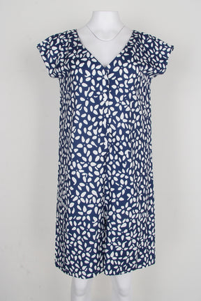 Jumpsuit met marineblauw patroon