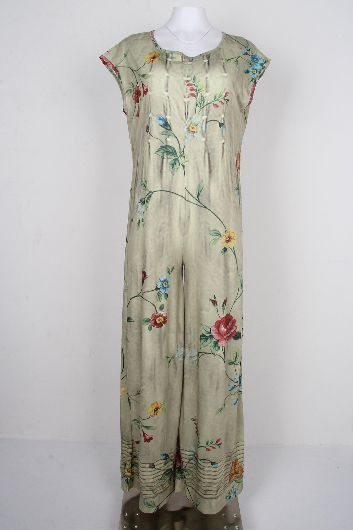 Retro jumpsuit met bloemenprint