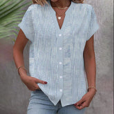 Blauw gestreepte blouse