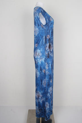 Bloemen blauwe jumpsuit