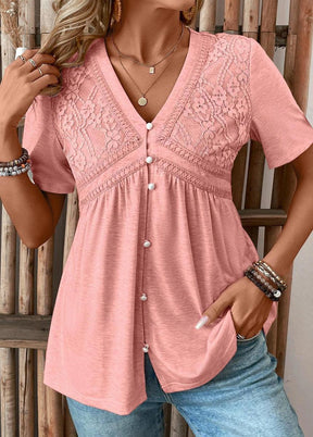 Roze kanten blouse droom