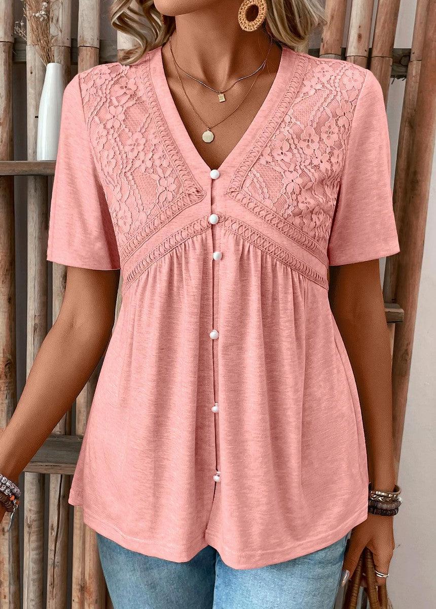 Roze kanten blouse droom