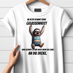 Faultier Statement Shirt | Lustiges T-Shirt mit Spruch | Humorvolles Design für den Alltag | Baumwollshirt für kalte Tage