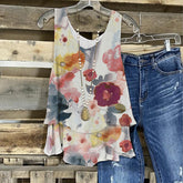 PureWear® - Gelaagde tanktop met aquarelbloemenprint