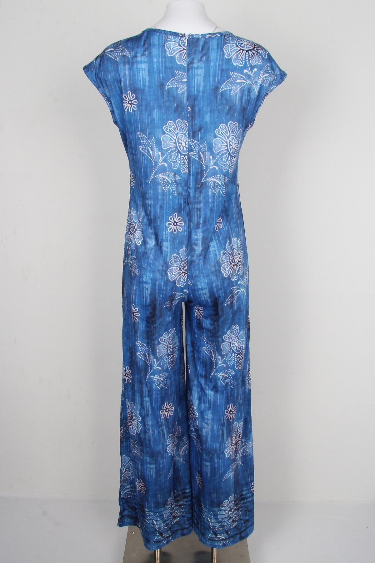 Bloemen blauwe jumpsuit