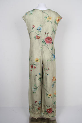 Retro jumpsuit met bloemenprint