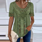 Groene kanten blouse