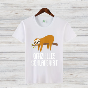 Offizielles Schlafshirt | Lustiges Faultier T-Shirt | Gemütliches Wintershirt | Geschenk für Langschläfer