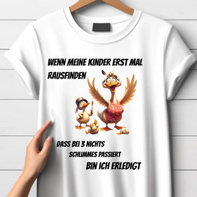 Humorvolles Enten-Shirt | Lustiges Statement Shirt | Witziges Geschenk für Mütter | Winter-Highlight Damen T-Shirt