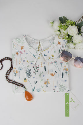 Blouse met wilde bloemen