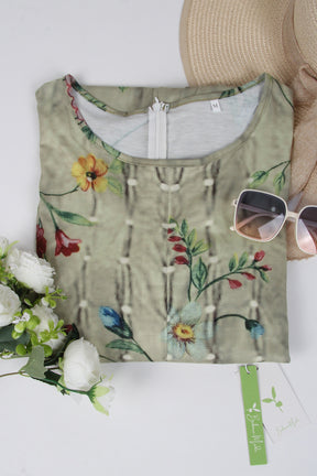 Retro jumpsuit met bloemenprint