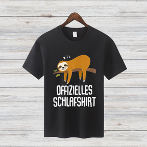 Offizielles Schlafshirt | Lustiges Faultier T-Shirt | Gemütliches Wintershirt | Geschenk für Langschläfer