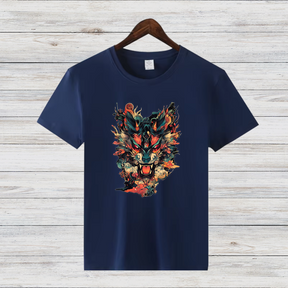 Mystischer Wolf | Stylisches Wintershirt | Kunstvolles Tiermotiv | Statement Shirt für kalte Tage