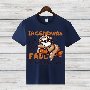 Faultier Shirt | Lustiges T-Shirt mit Spruch | Humorvolles Design für Wintertage | Statement Shirt für Frauen