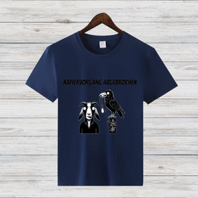 Kapier-Vorgang Abgebrochen | Lustiges Statement-Shirt | Kreatives Design mit Ziege & Rabe | Humorvolles Shirt für kalte Wintertage
