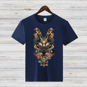 Mystischer Wolf | Fantasy T-Shirt | Kunstvolles Winterdesign | Mystik & Natur | Shirt für Männer