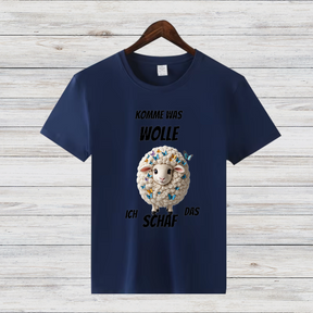 Komme Was Wolle | Lustiges Schaf-Shirt | Humorvolles Winterdesign | Statement Shirt für kalte Tage
