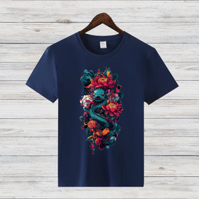 Mystische Drachenblüte | Fantasy T-Shirt | Magisches Kunstdesign | Stilvolles Statement-Shirt für den Winter