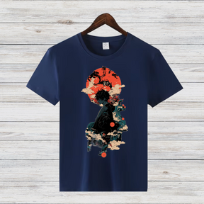 Mystischer Samurai | Japanisches Kunst T-Shirt | Anime Design | Stilvolles Shirt für Fans | Baumwollshirt für Winter