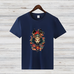 Mystischer Oni | Japanisches Kunst T-Shirt | Dämonen & Samurai Design | Streetwear Shirt für den Winter
