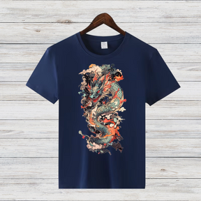 Mystischer Drache | Asiatisches Drachen T-Shirt | Kunstvolles Fantasy Shirt | Stilvolles Geschenk für Drachenfans