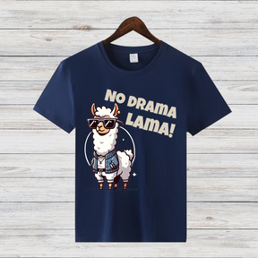 No Drama Lama | Lustiges Lama Shirt | Cooles Statement Shirt | Witziges Geschenk für Tierfreunde