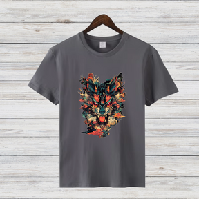 Mystischer Wolf | Stylisches Wintershirt | Kunstvolles Tiermotiv | Statement Shirt für kalte Tage