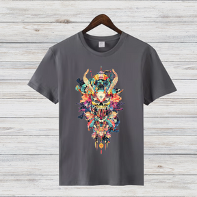 Mystischer Dämon | Kunstvolles Fantasy T-Shirt | Stylisches Statement Shirt | Baumwollshirt für Fantasy-Fans